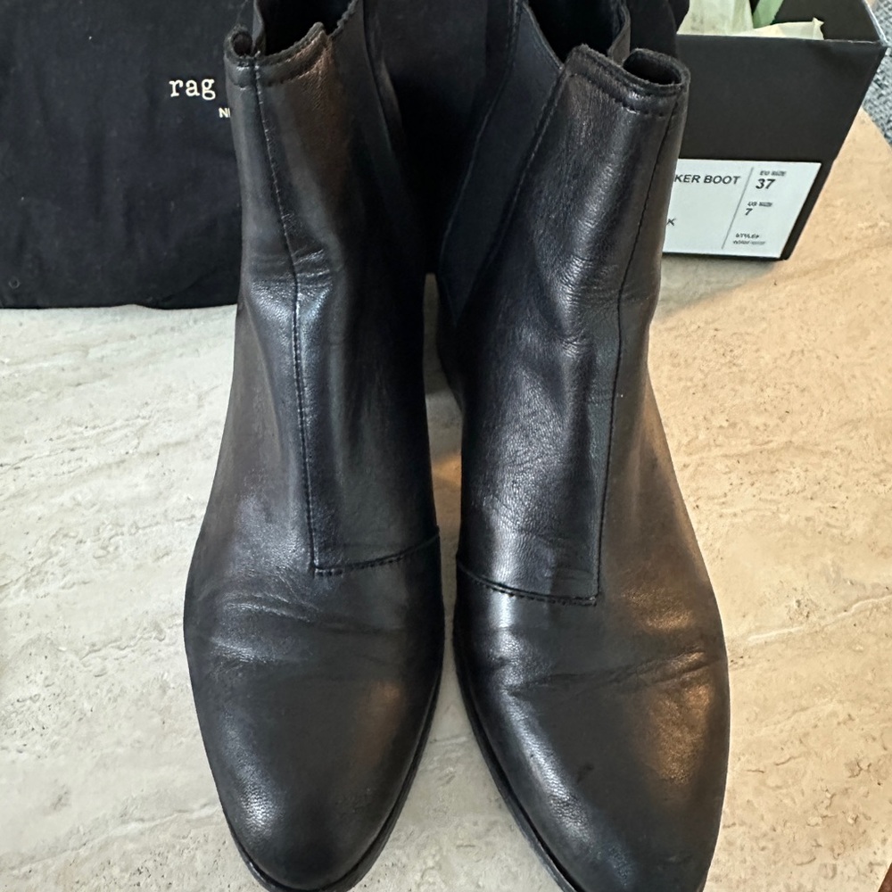Rag & Bone Women's Black Leather Boots (The Walker)